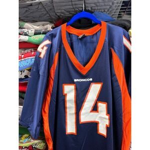 Nike Team Denver Broncos Brian Griese 14 Jersey Mens XL Navy Blue Orange USA